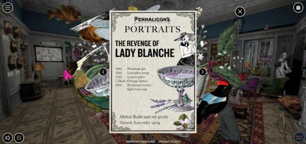 Виртуальный тур Penhaligon s для парфюмерной коллекциии Portraits.