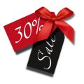 30% знижка від ціни на вітрині + безкоштовна доставка та подарунок